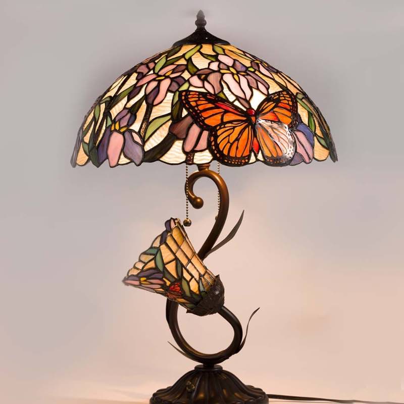 Stained Glass Butterfly Lamp