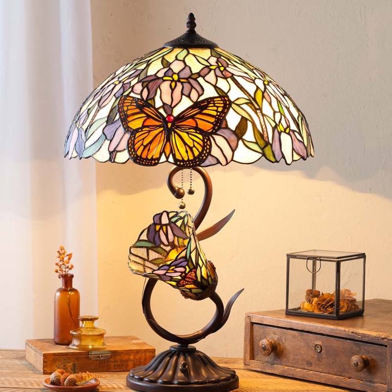 Stained Glass Butterfly Lamp