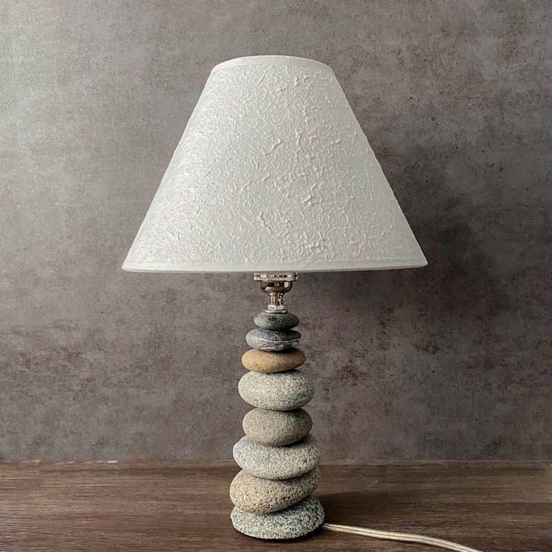 Mini Rock Cairn Coastal Cottage Lamp