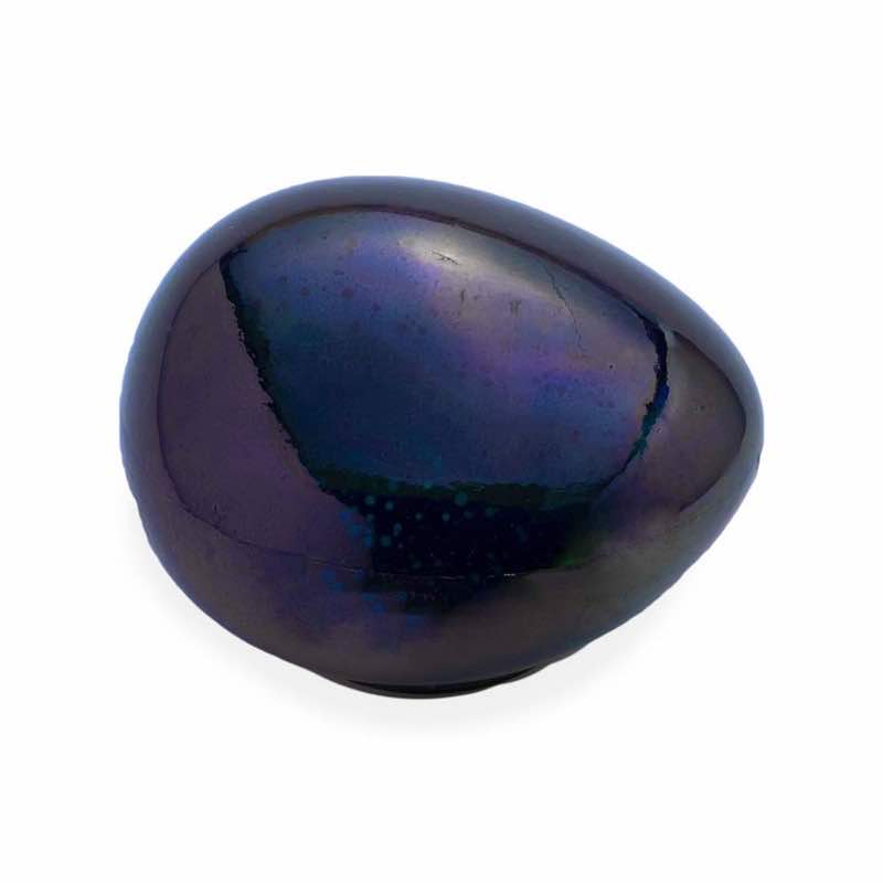 Lighted Art Glass Rock (blue)