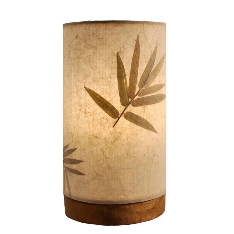 Handcrafted Short Paper Cylinder Table Lamp