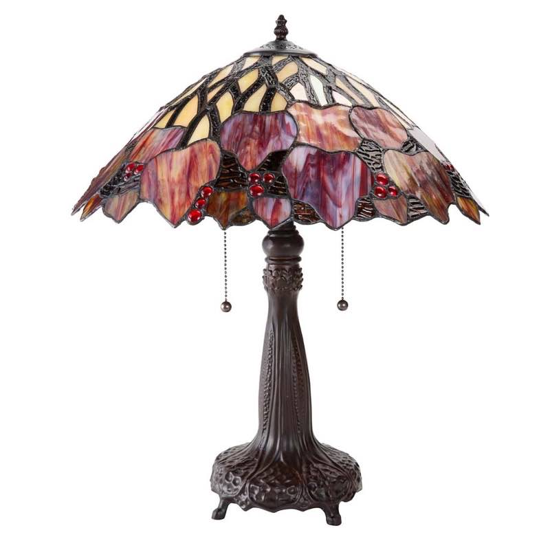 Tiffany-Style Fall Leaves Table Lamp