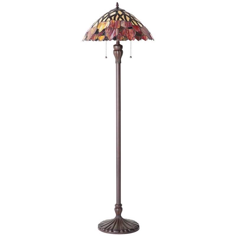 Tiffany-Style Fall Leaves Floor Lamp