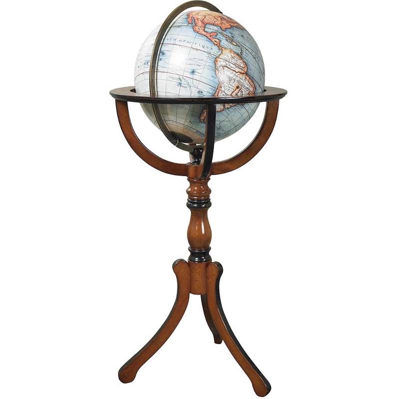 Reproduction 1745 Vaugondy Library Globe in Wood Stand