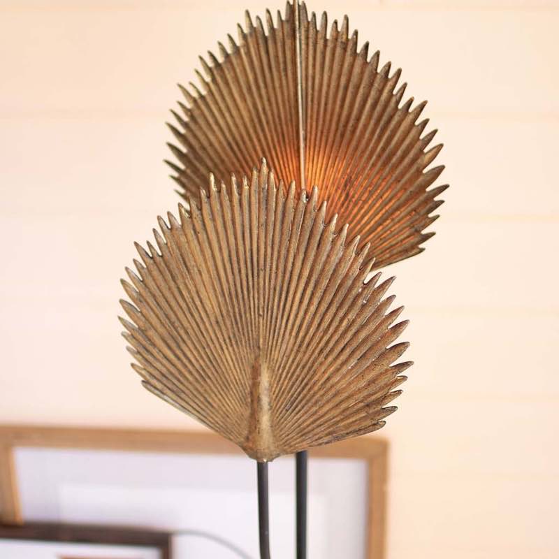 Antiqued Golden Leaves Standing Floor Lamp