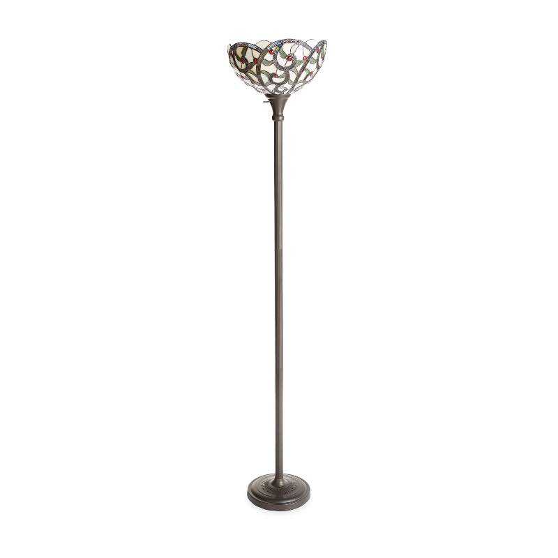 Red Jewels Stained Glass Floor Lamp