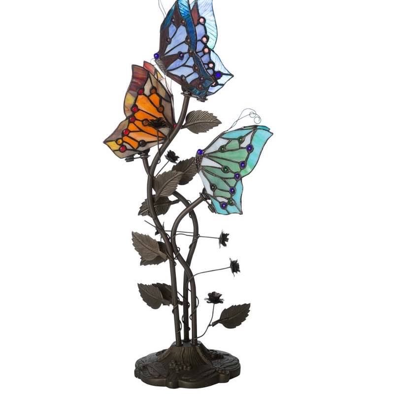 Stained Glass Butterfly Table Lamp