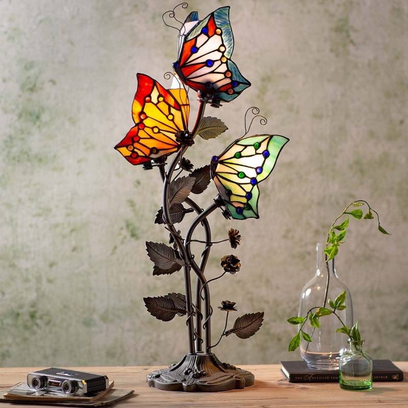 Stained Glass Butterfly Table Lamp