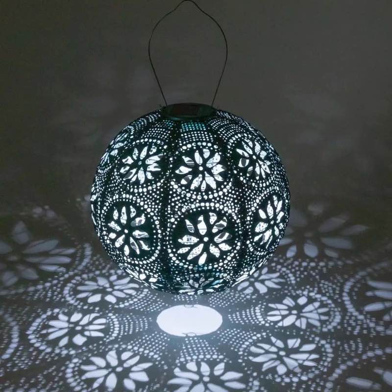 Soji Stella Boho Globe Solar Lantern - Blue