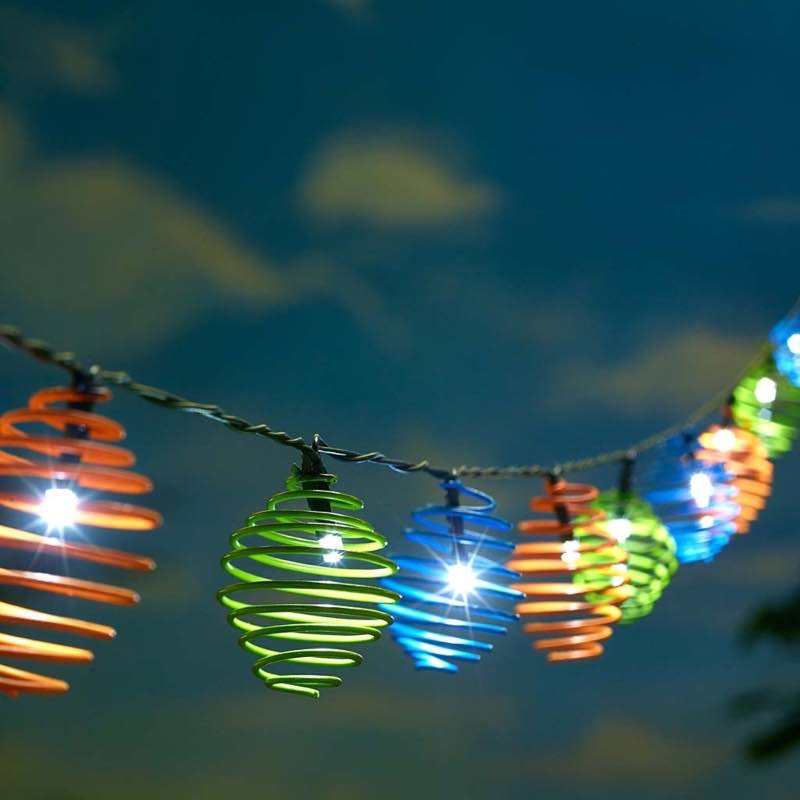 Multi-Colored Solar-Powered String Lights