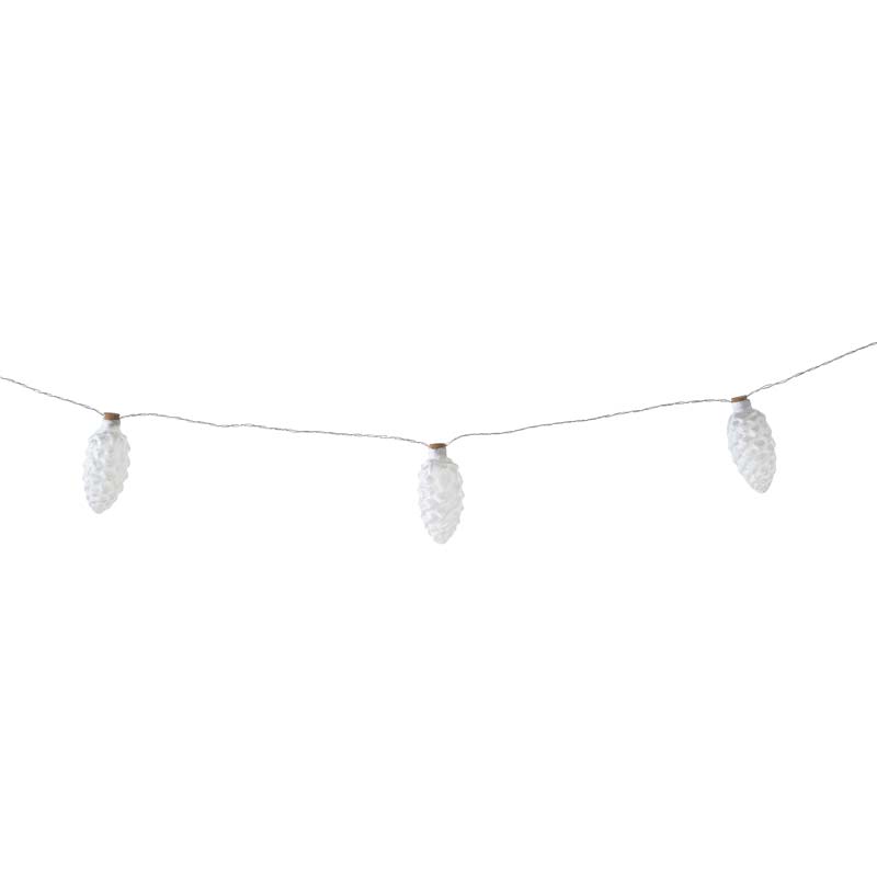 Frosted String Lights (Pine Cones)