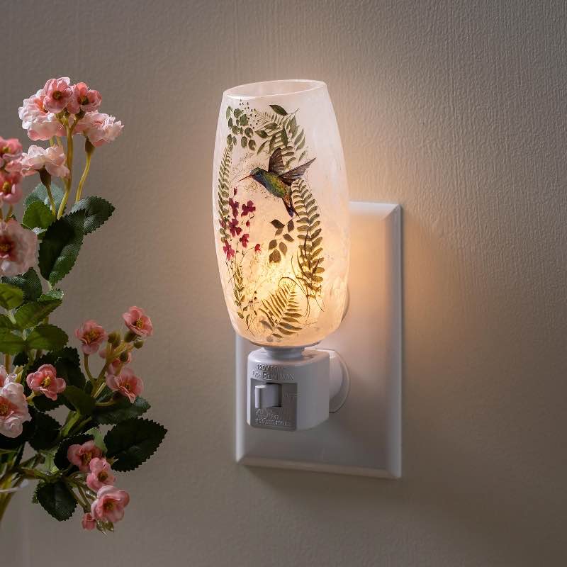 Hummingbird Frosted Glass Night Light