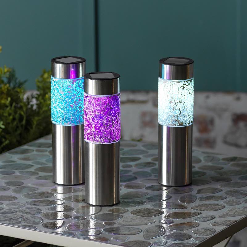 Mosaic Solar Lights, Set of 6