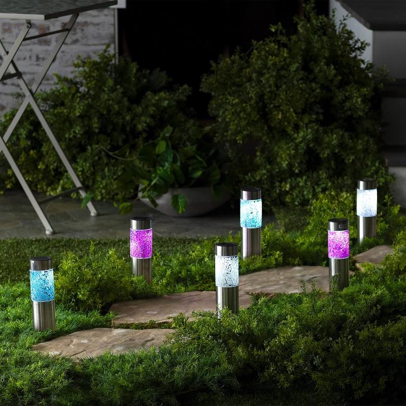 Mosaic Solar Lights, Set of 6