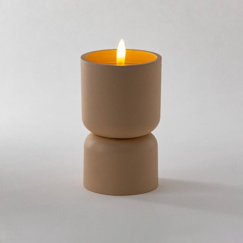 LED Outdoor Candle, Short - Cream