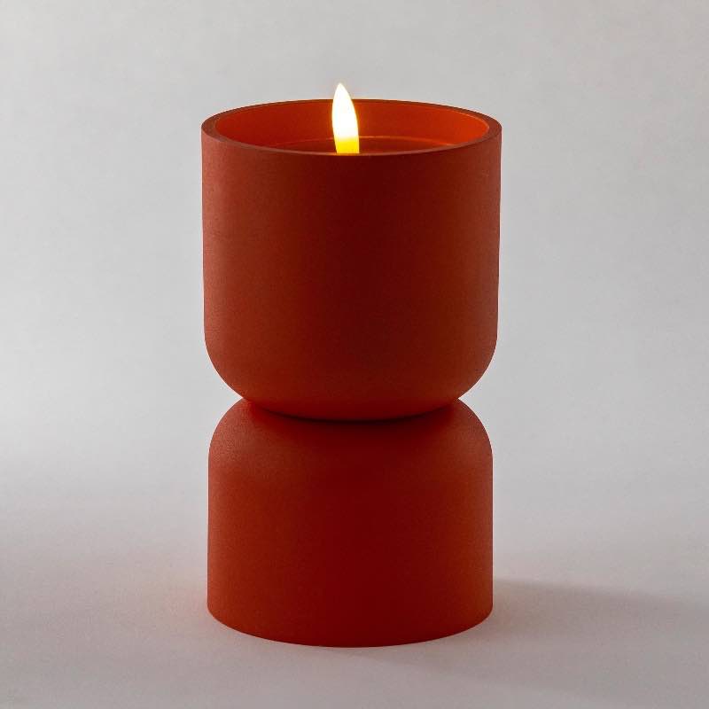 LED Outdoor Candle, Tall - Terra Cotta