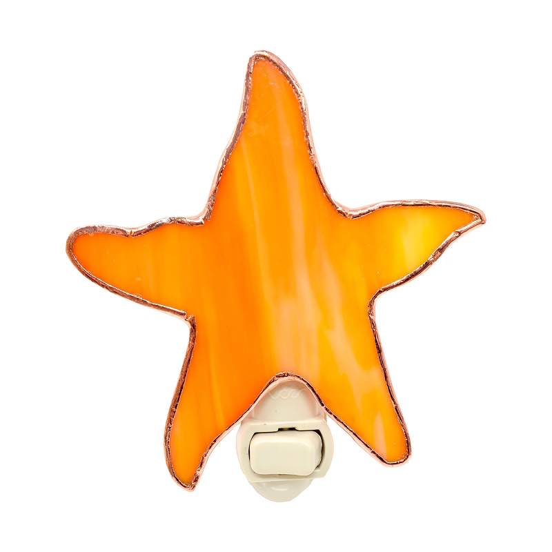 Stained Glass Starfish Night Light