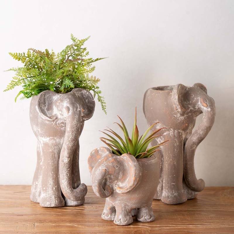 LRG ELEPHANT PLANTER