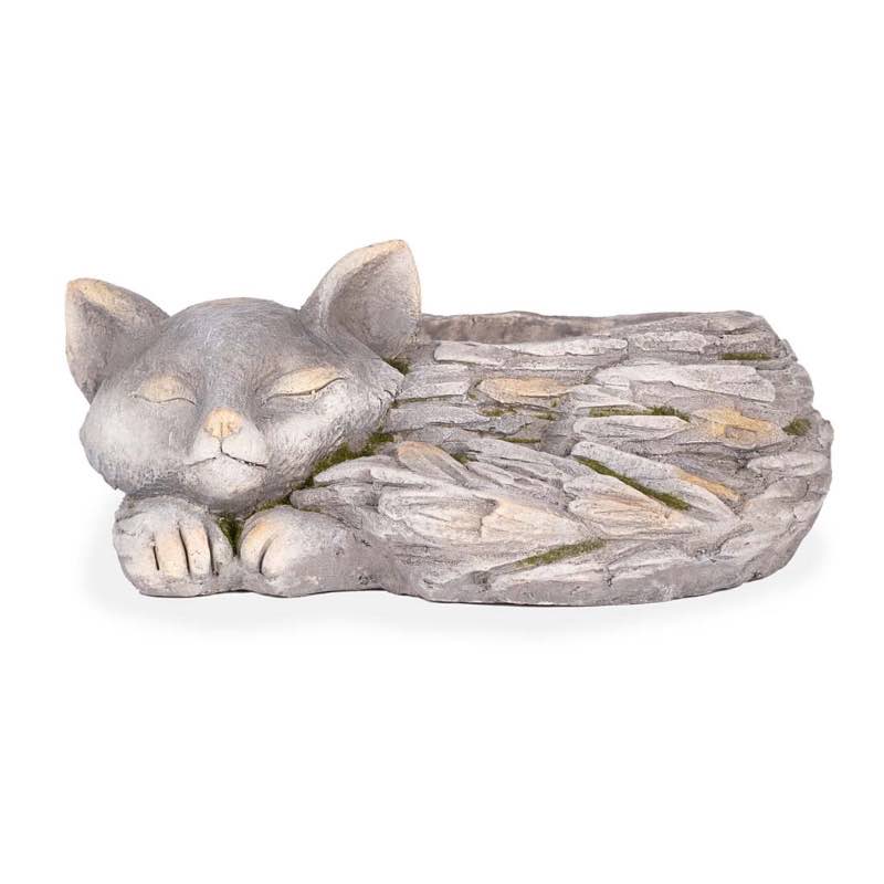 Curled Cat Planter, Left