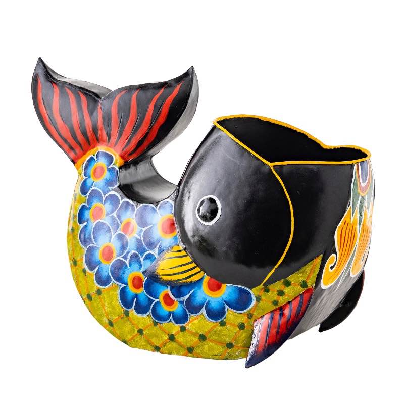 Talavera Pottery-Inspired Fish Planter