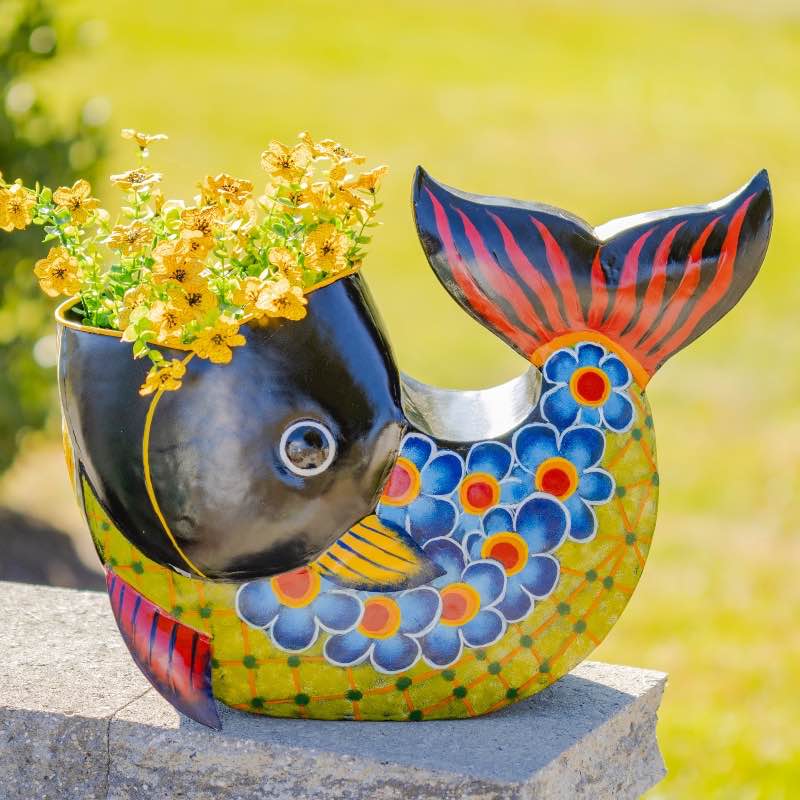 Talavera Pottery-Inspired Fish Planter