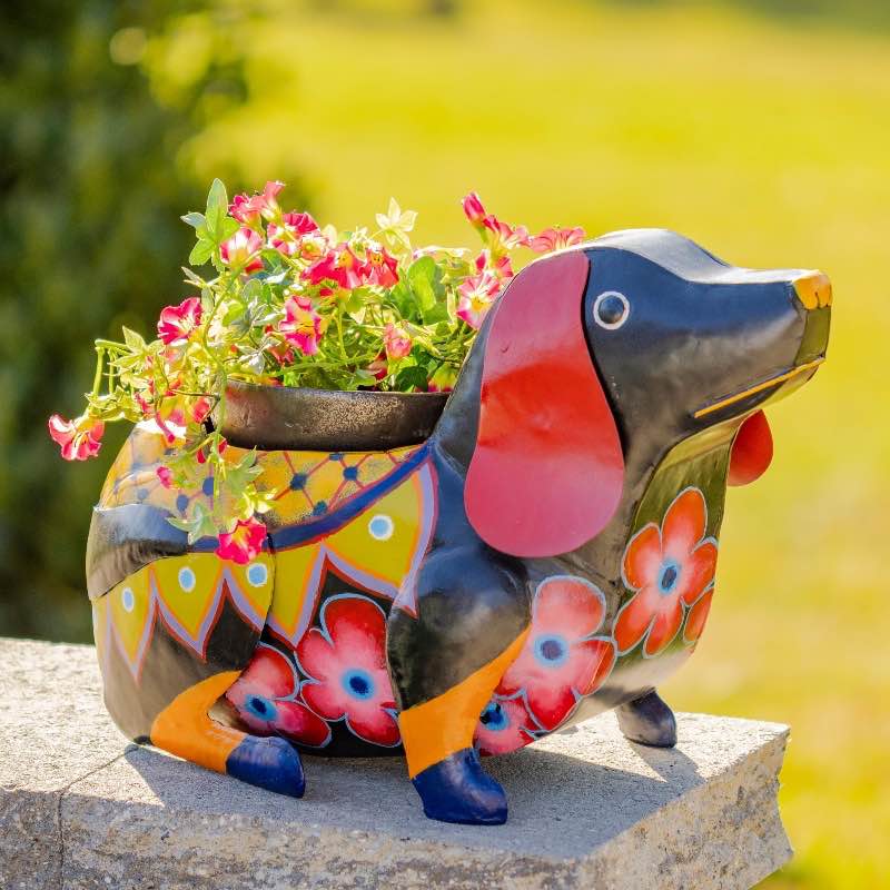 Talavera Pottery-Inspired Dog Planter