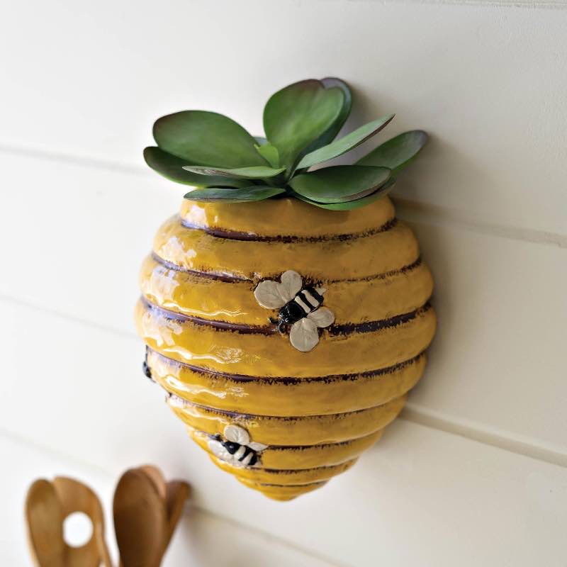 Ceramic Beehive Wall Planter