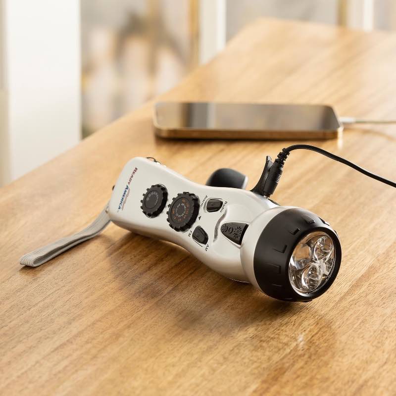 Hand-Crank Emergency Power Station with Light, Radio and USB Charging Port