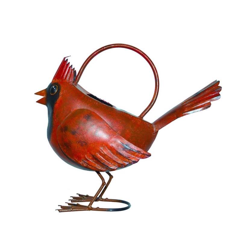 Metal Cardinal Watering Can