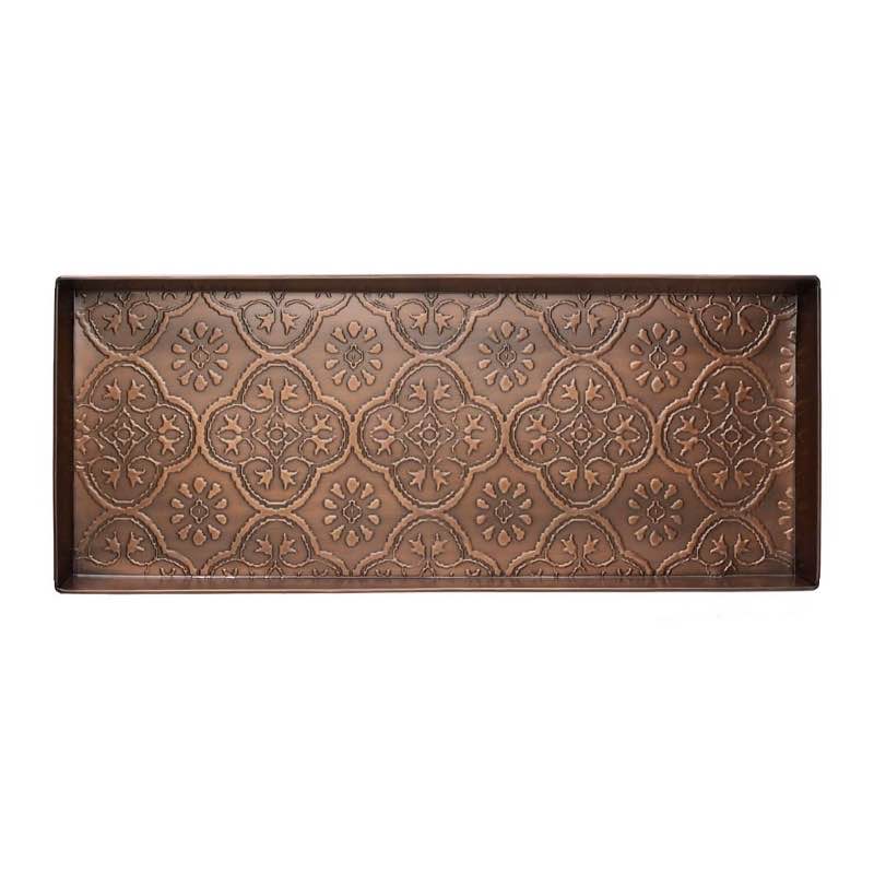 Hammered Metal Medallion Boot Tray-Copper