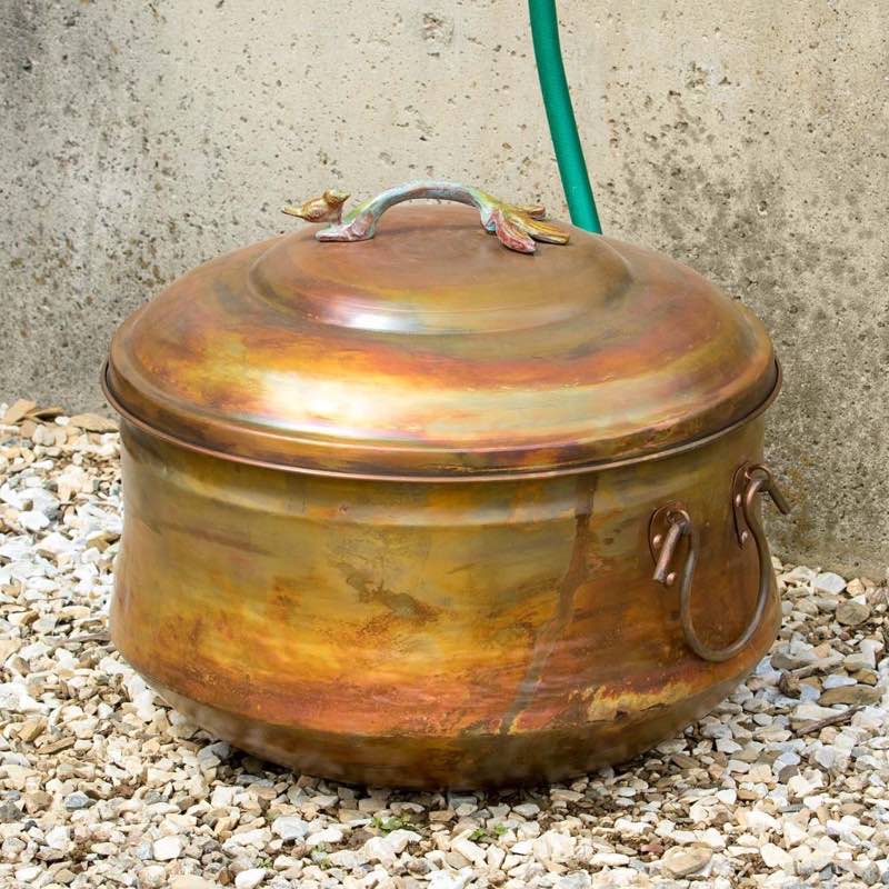 Antique-Looking Pot for Storing Garden Hose