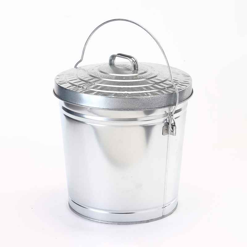 Galvanized Steel Birdseed Bucket with Locking Lid