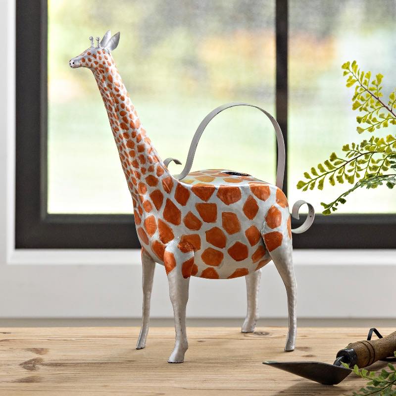 Metal Giraffe Watering Can