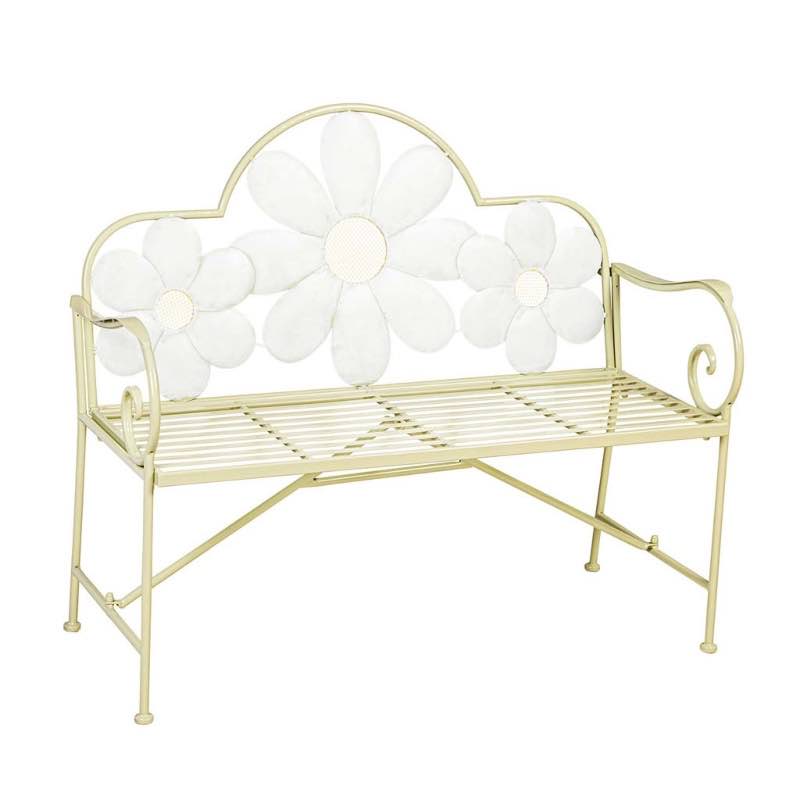 Metal Floral Garden Bench