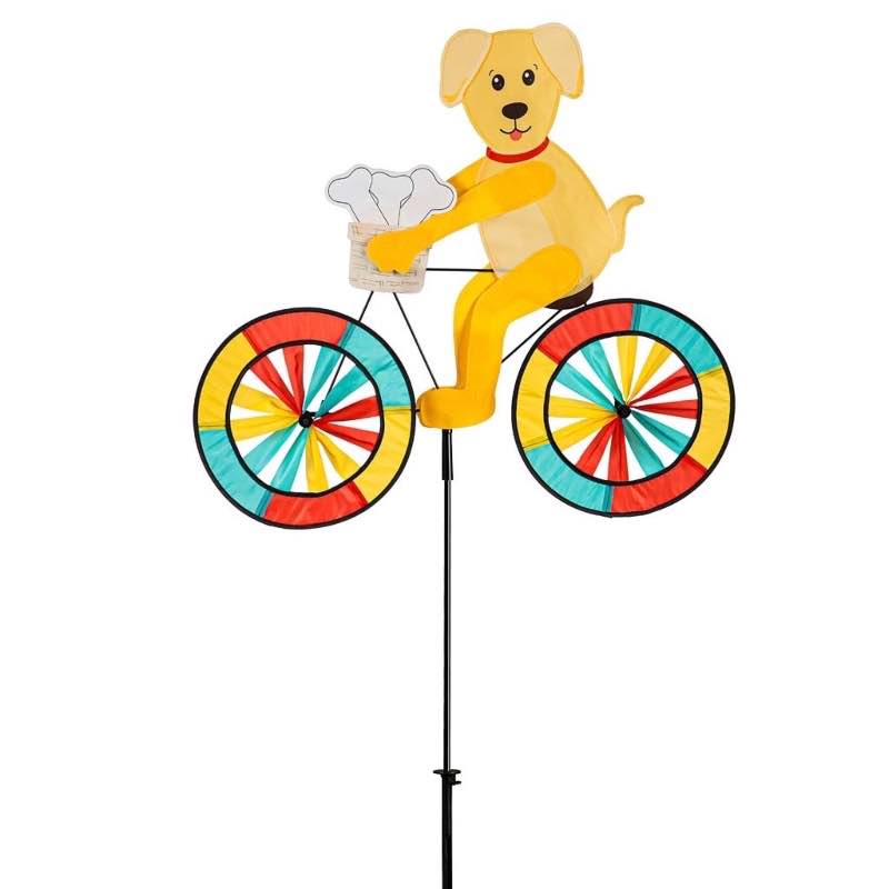 Dog on Bicycle Wind Spinner