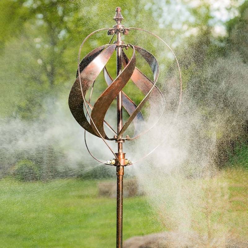 Copper Sphere Misting Wind Spinner