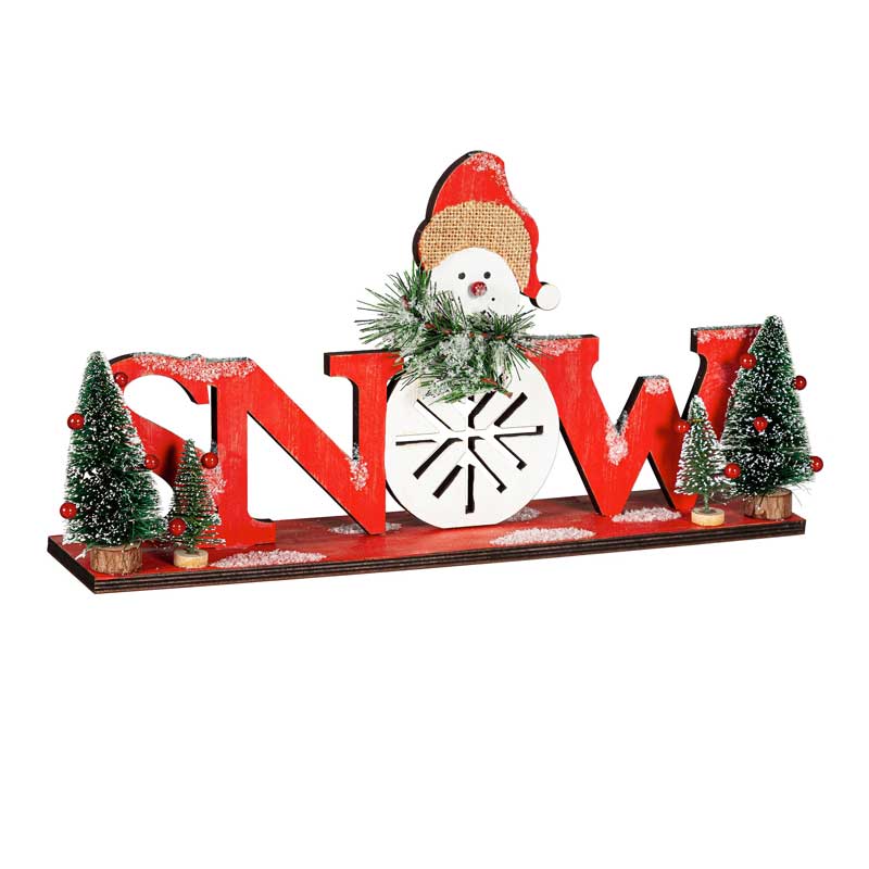 Snowman Tabletop Decor Sign