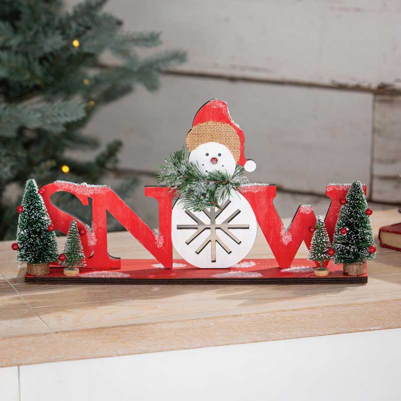 Snowman Tabletop Decor Sign