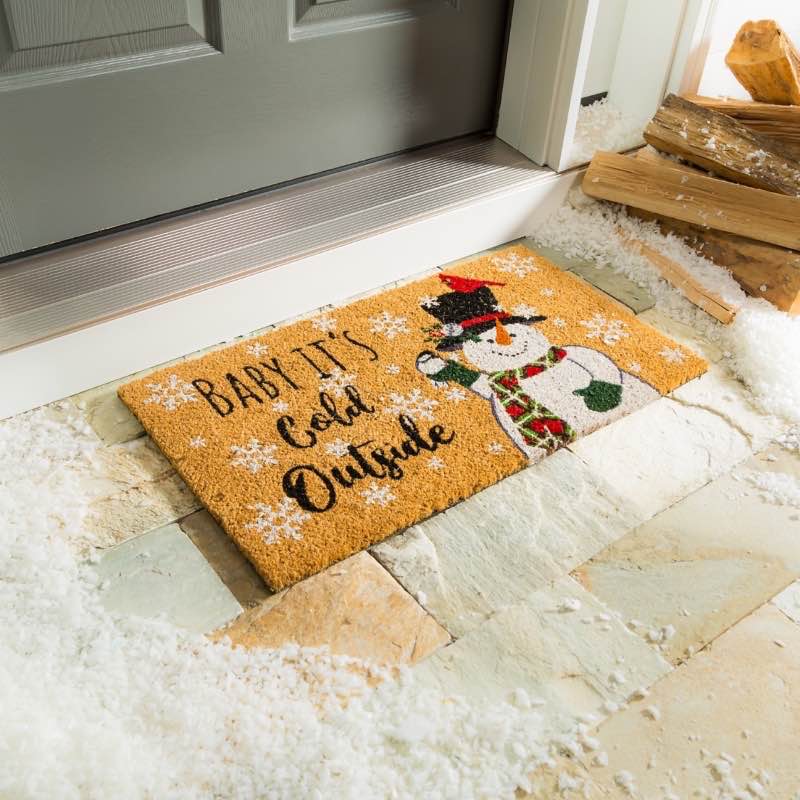 Baby It's Cold Outside Snowman Coir Doormat