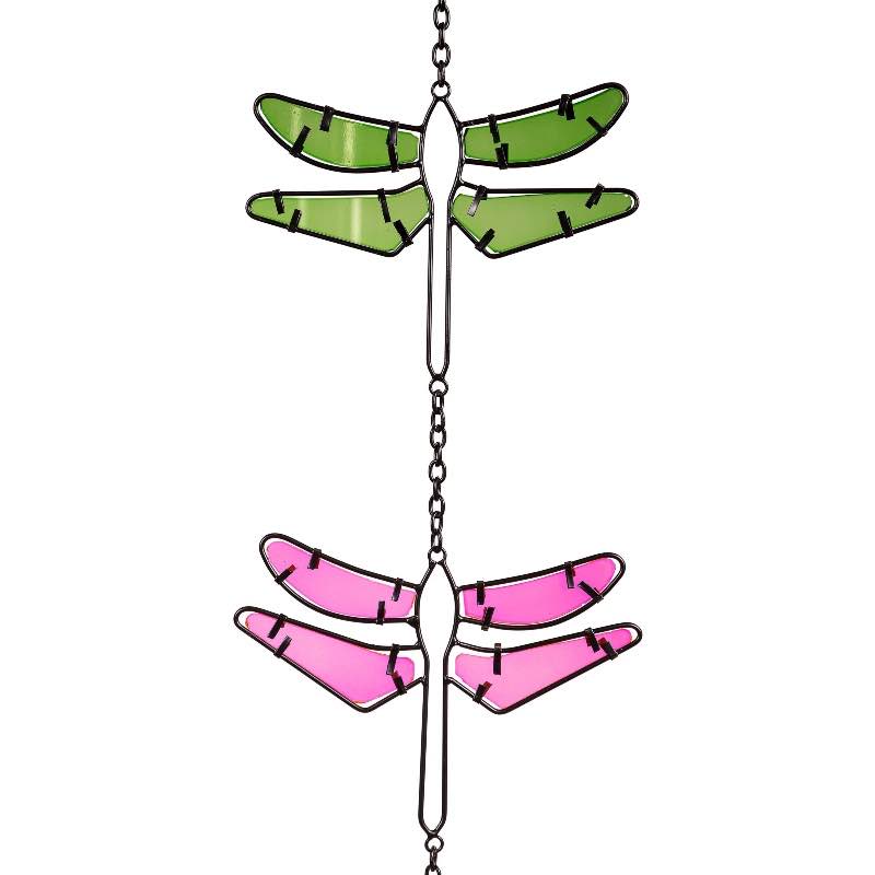 Stained Glass Colorful Dragonfly Rain Chain