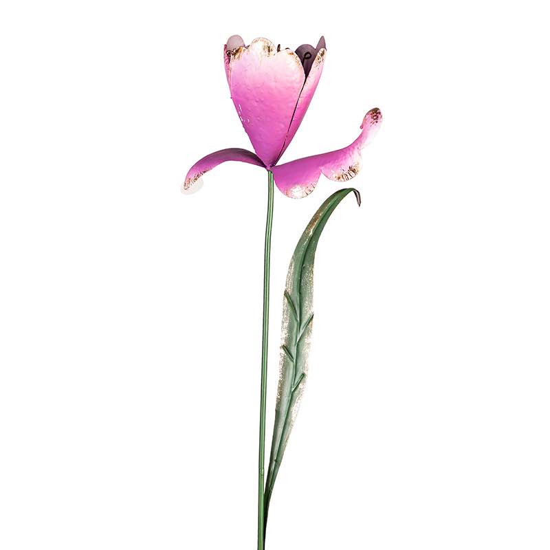 Metal Blooming Crocus Garden Stake