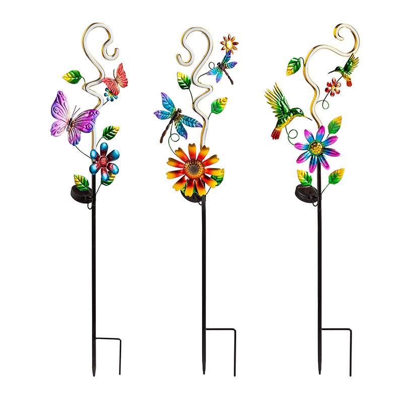 Neon Pollinator Garden Stakes, Set of 12