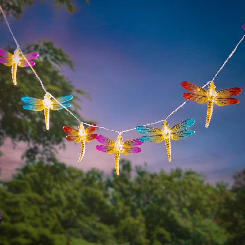 Colorful Dragonfly String Lights