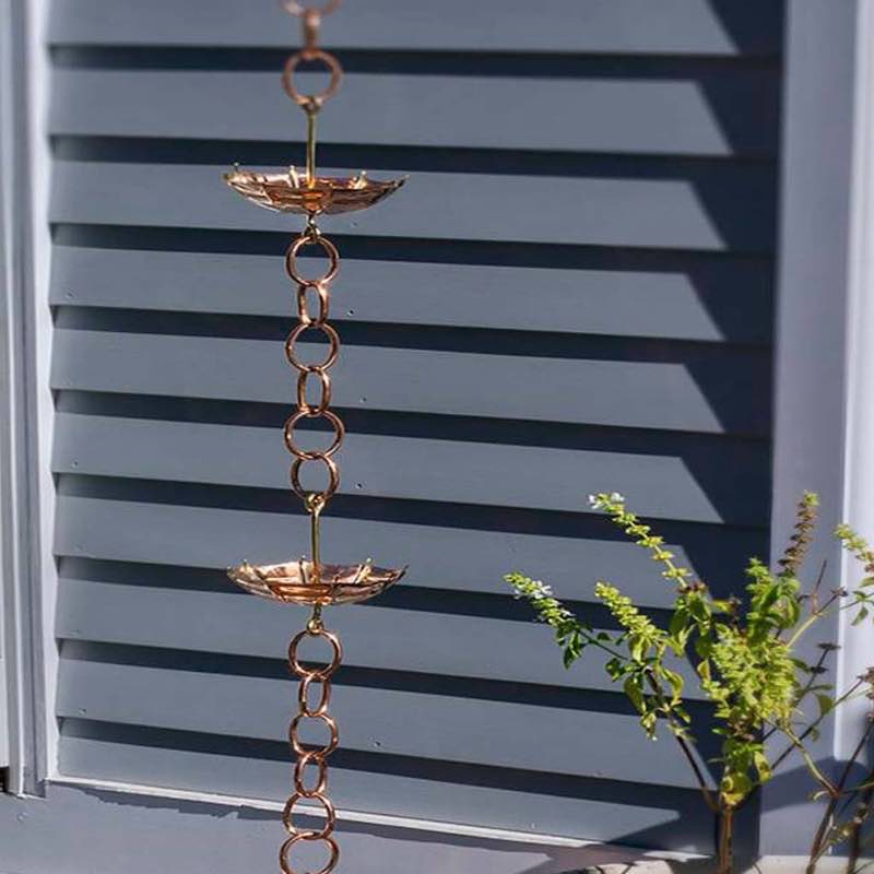 Copper Umbrella Rain Chain