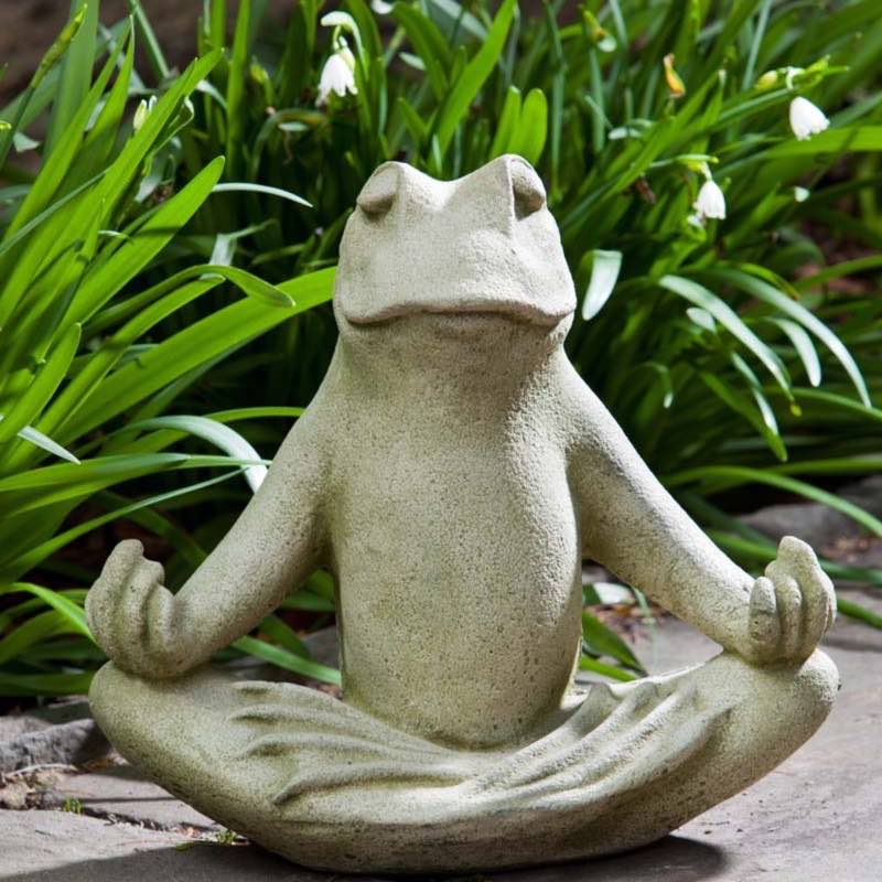 Cast Stone Zen Frog Garden Statue