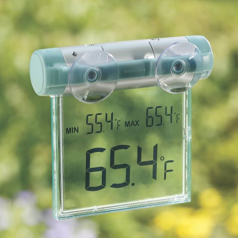 Easy-To-Read Weather-Resistant Outdoor Digital Window Thermometer