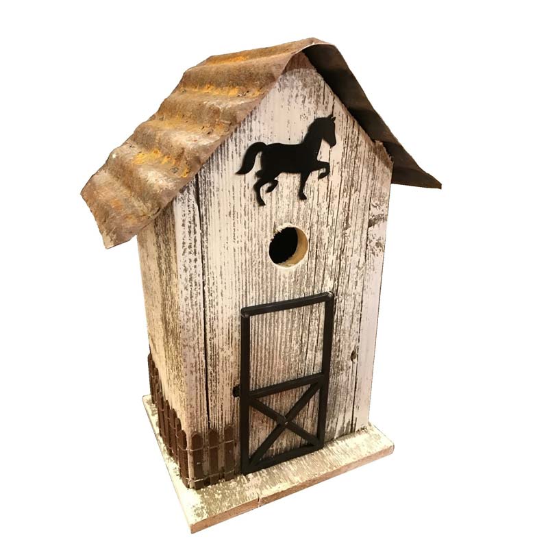 Summitville Stable Birdhouse (White)