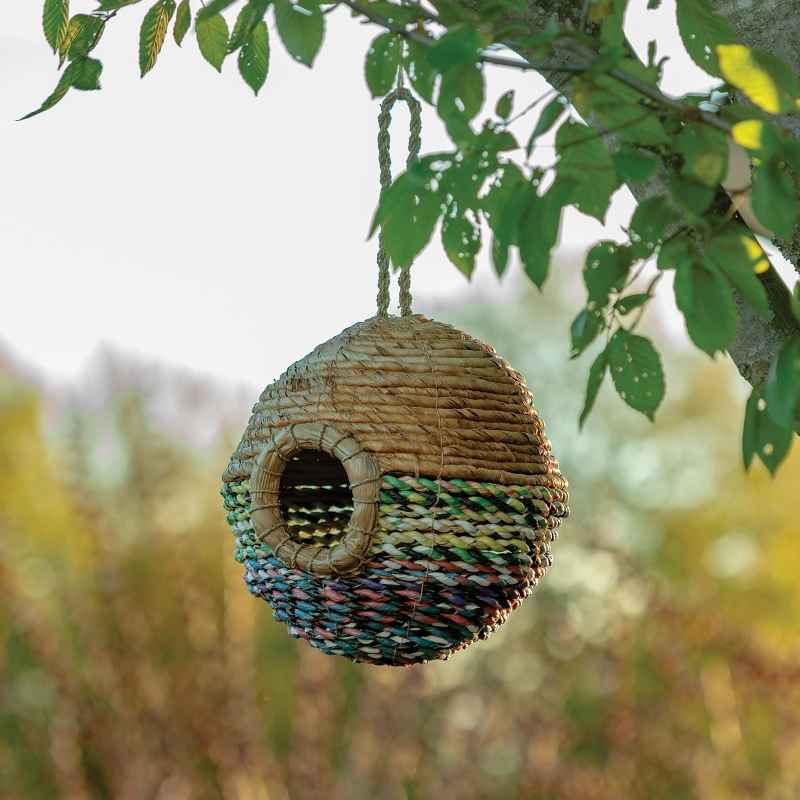 Round Woven Birdhouse
