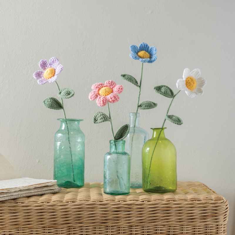 Set of 4 Knitted Flowers