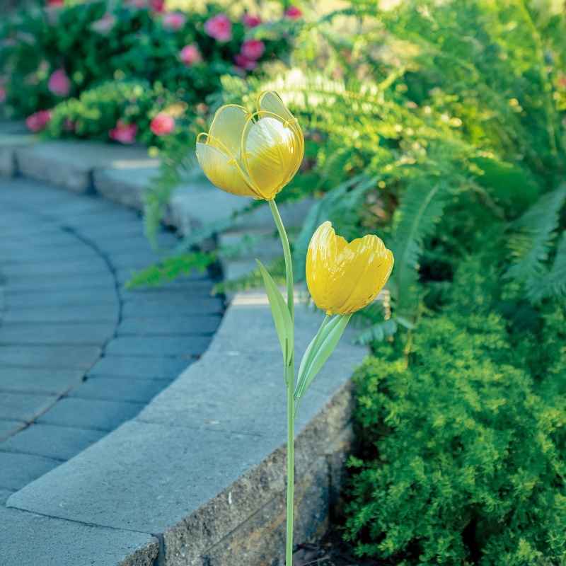 Glass Tulip Garden Pick